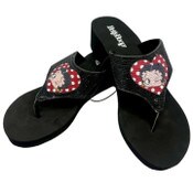 Wholesale - BETTY BOOP BLACK POLKADOT SANDAL ASST SIZE C/P 18